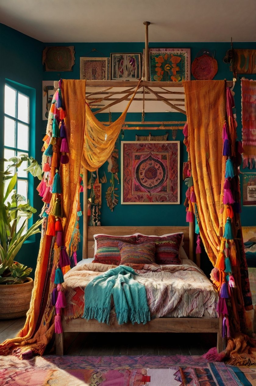 Bohemian Canopy Bedroom

