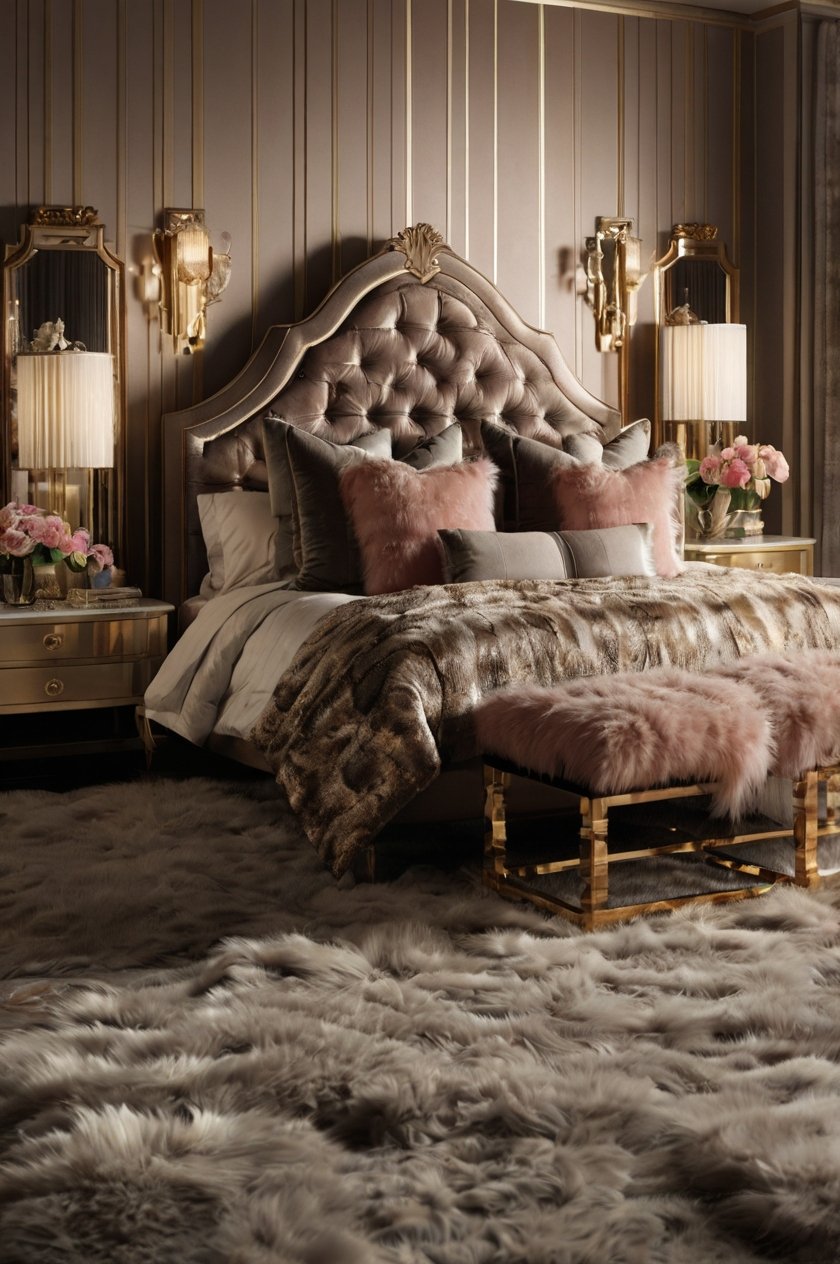 Glamorous Hollywood Regency Bedroom