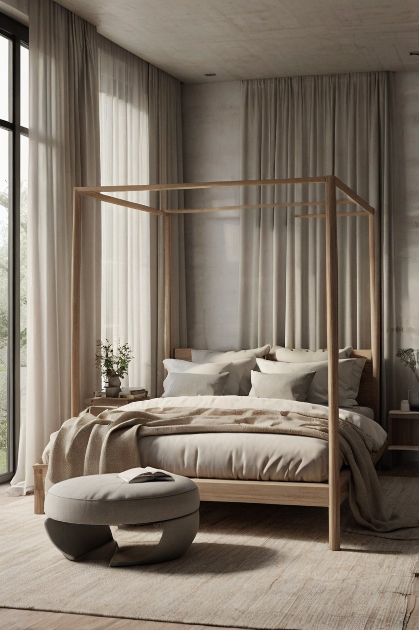 Minimalist Canopy Bed