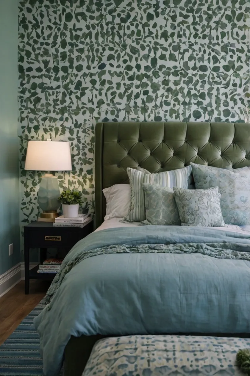 sage green bedroom