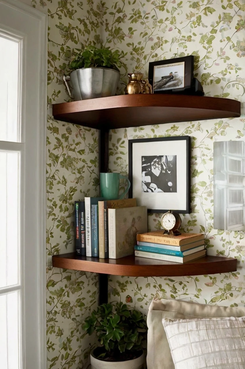 Built-In Shelving Along One Wall