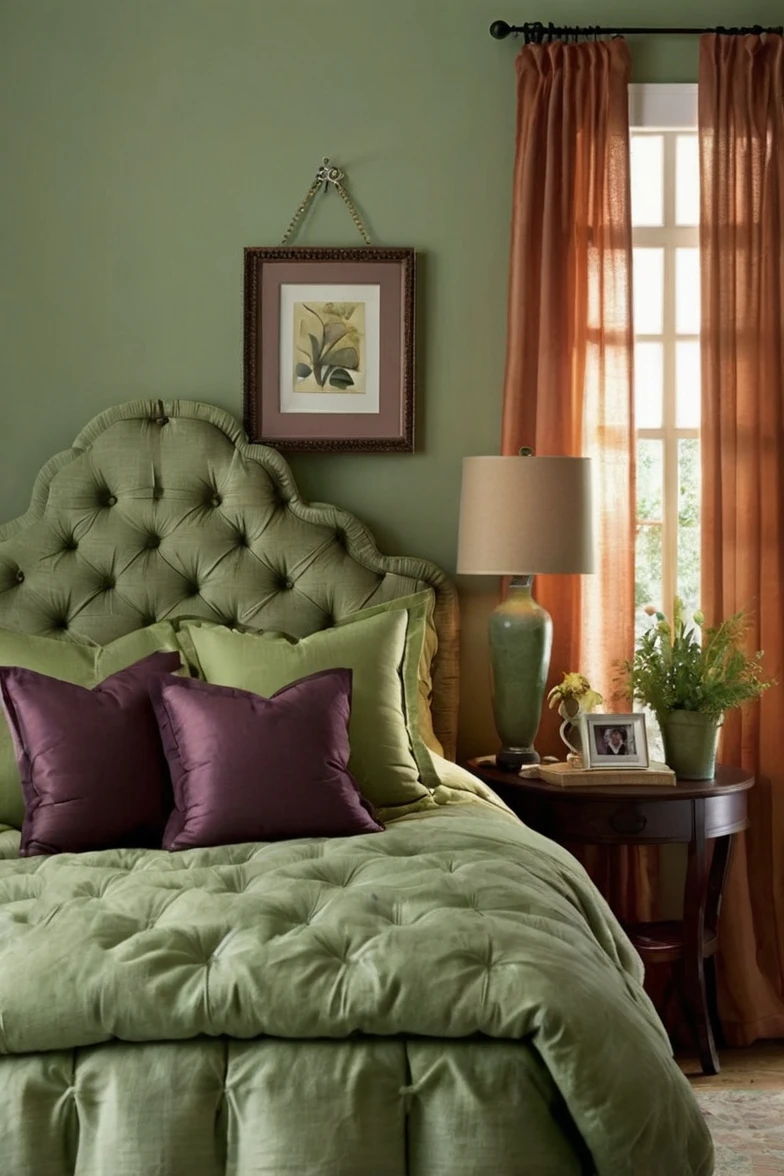Sage Green and Burnt Orange