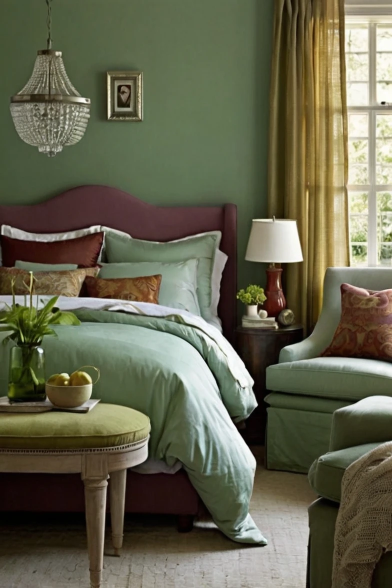 Sage Green and Terracotta
