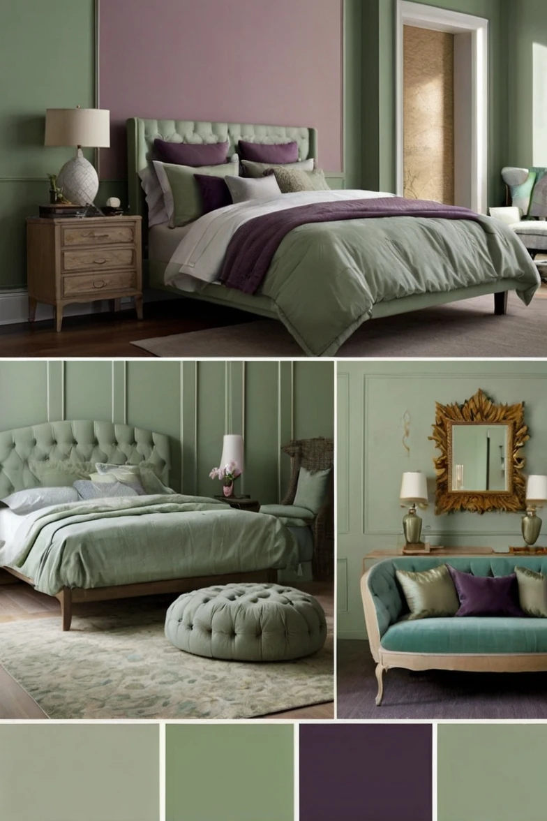 Sage Green and Teal
