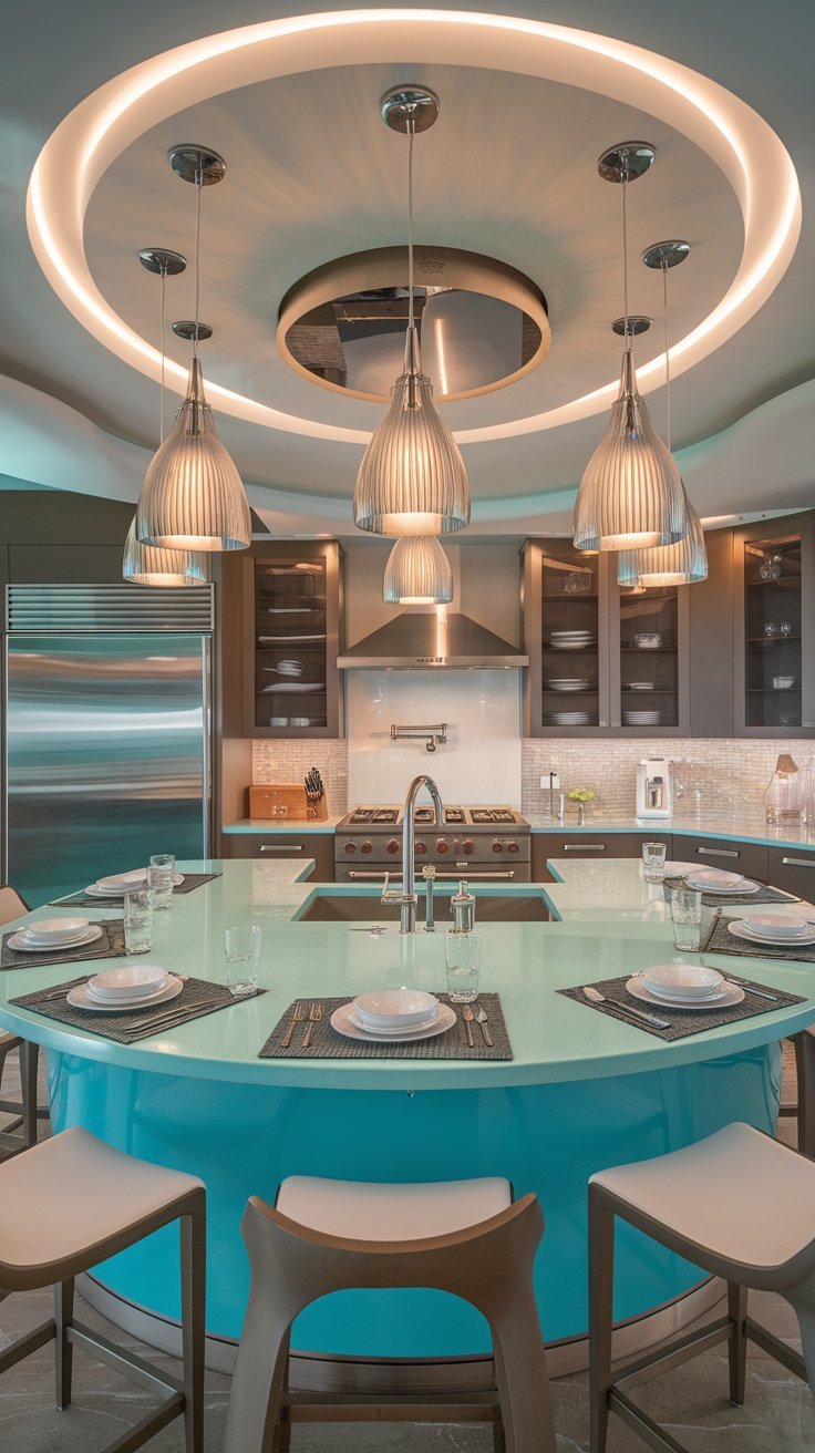 Teal Backsplash