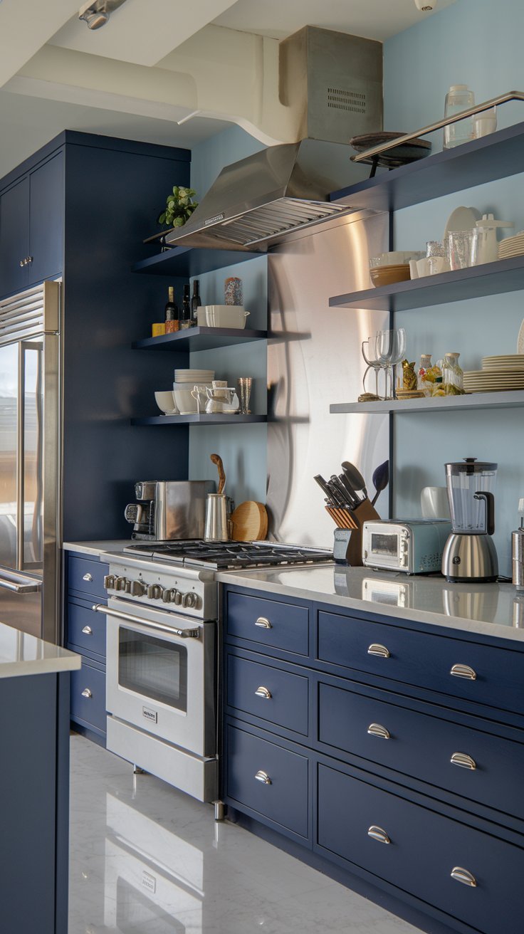 Navy Blue Cabinets