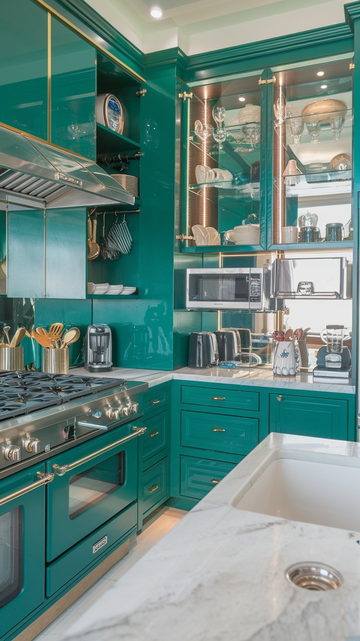 Emerald Green Cabinets