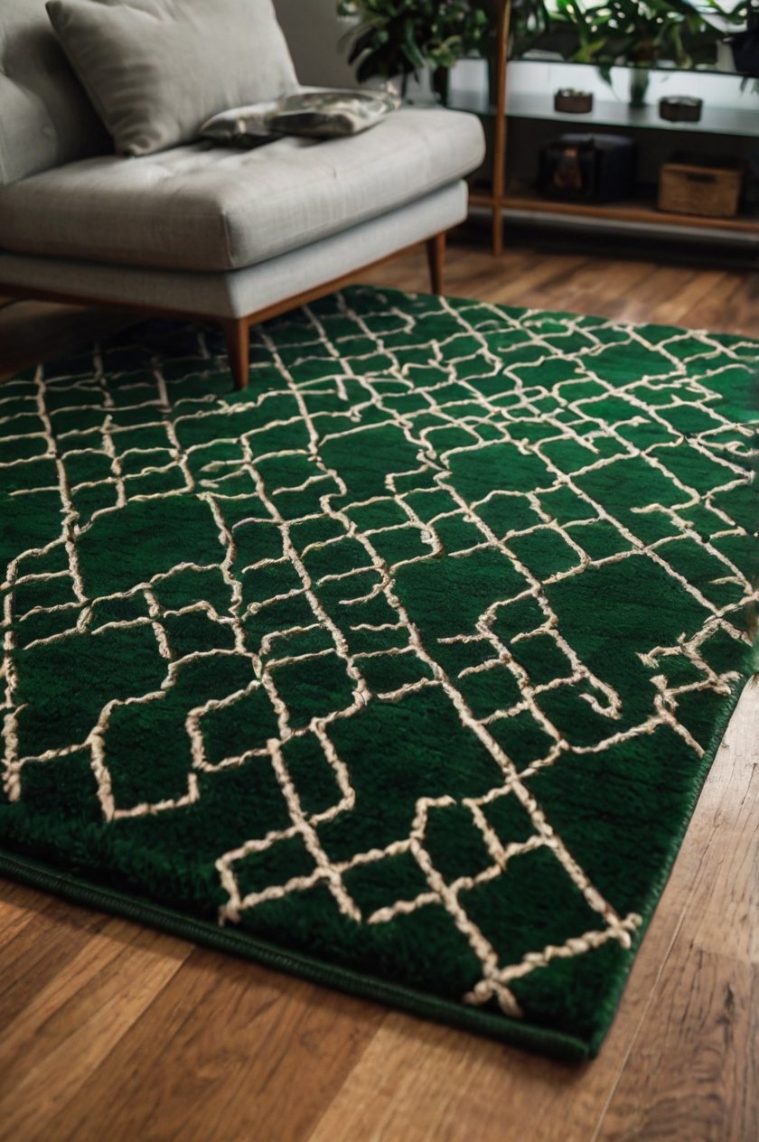 Green Statement Rug: