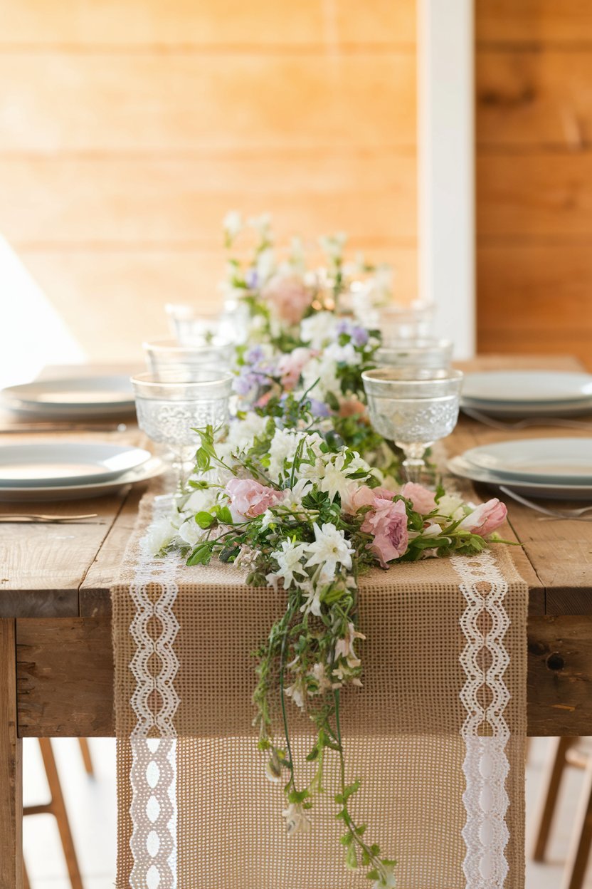 DIY Burlap Table Runner