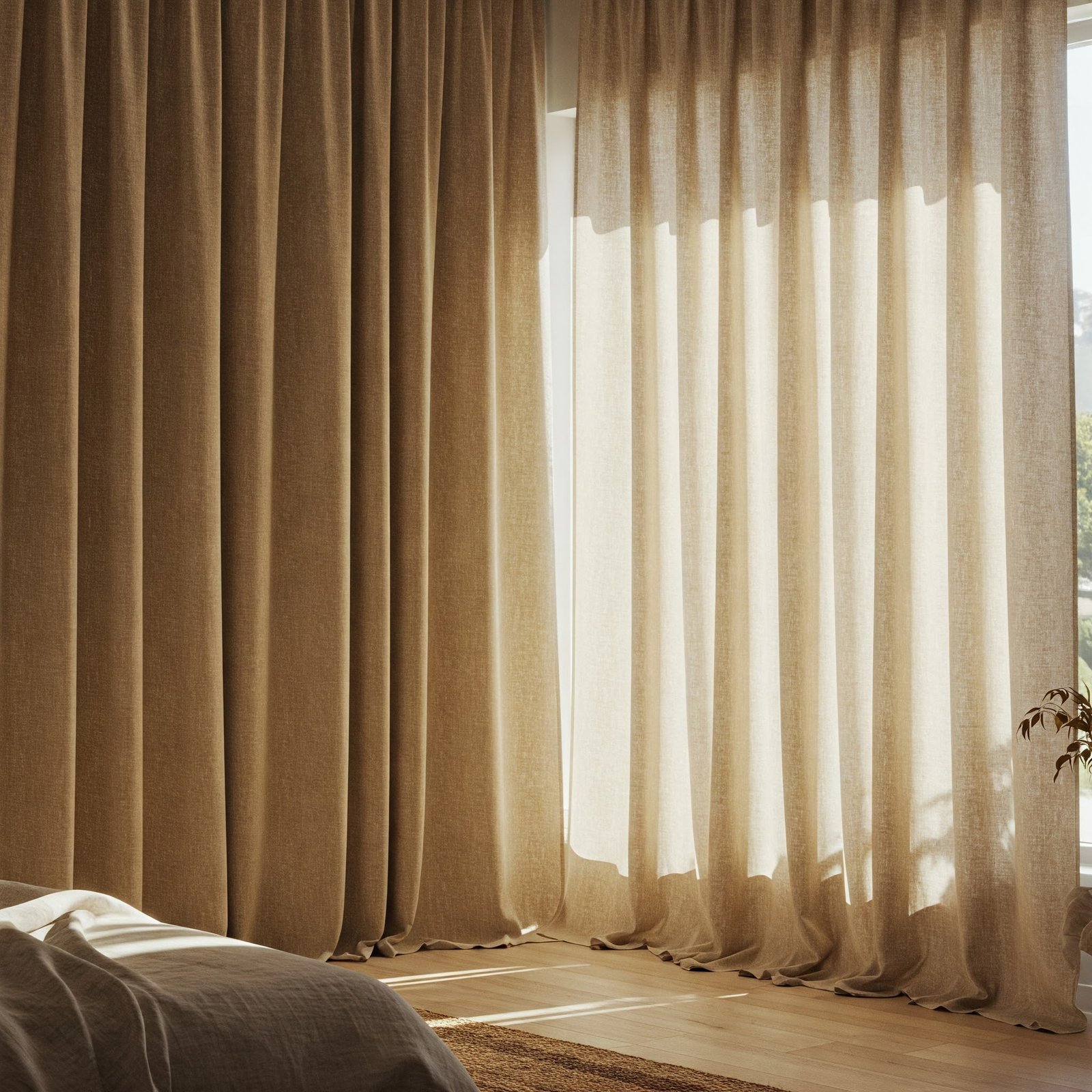 Linen drapes for a casual, airy look