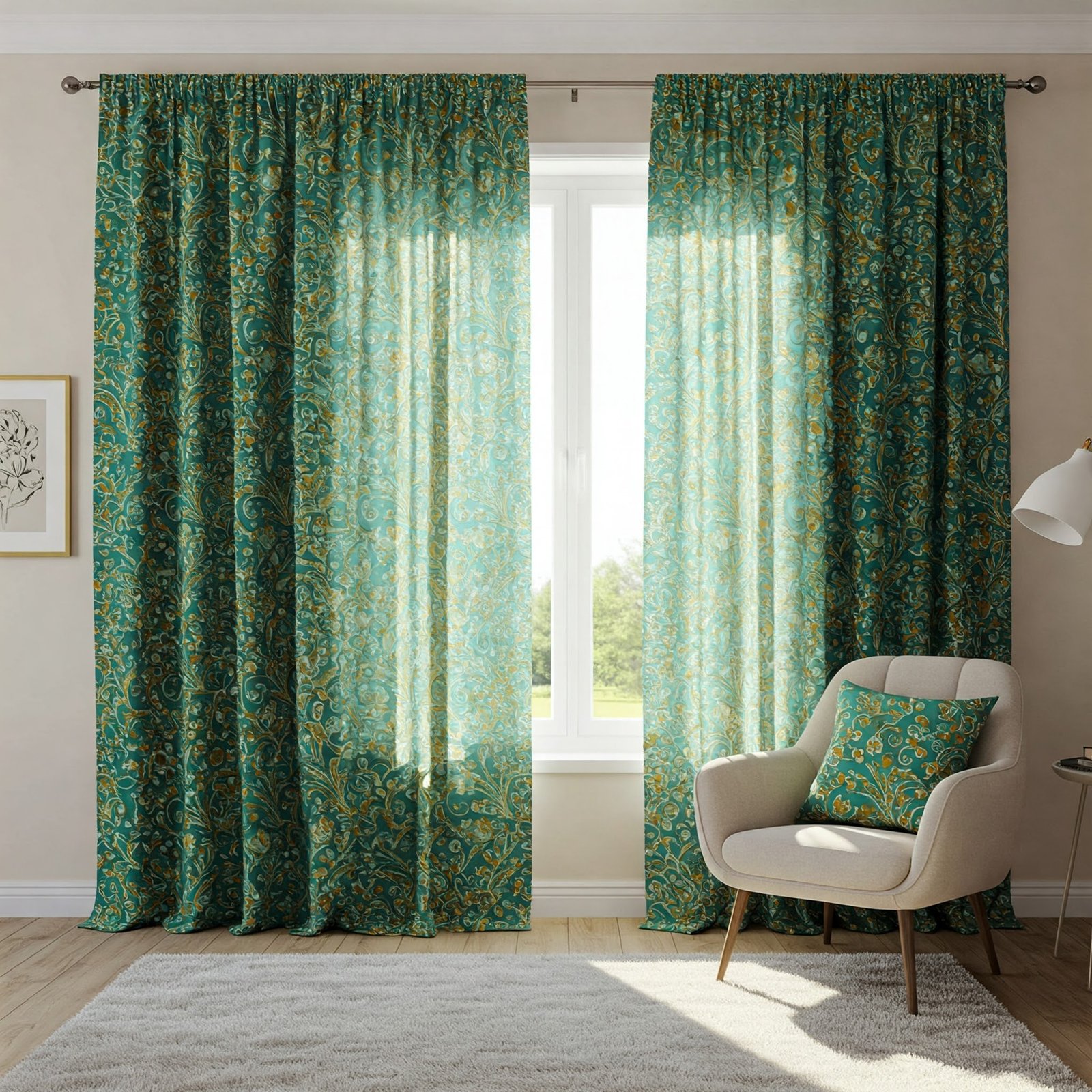 Patterned curtains for a bold statement