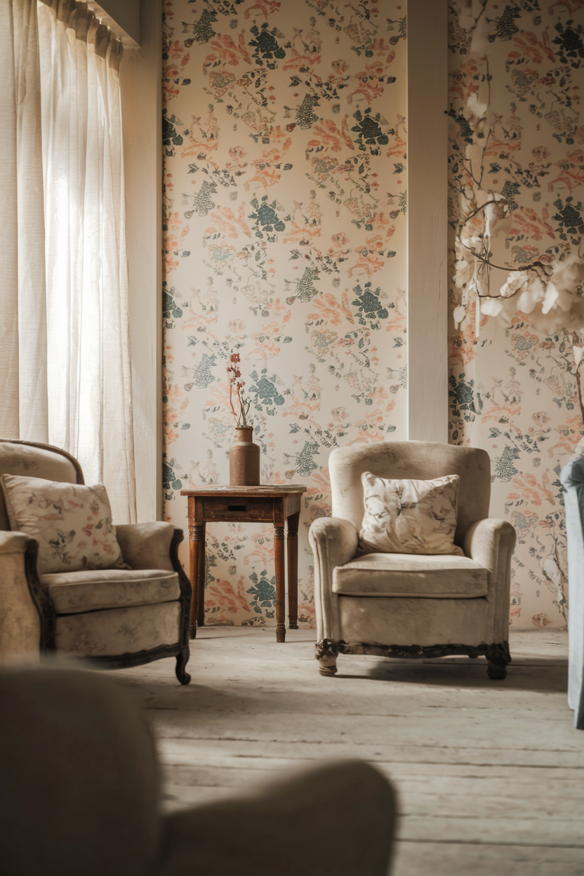 Vintage Floral Wallpaper