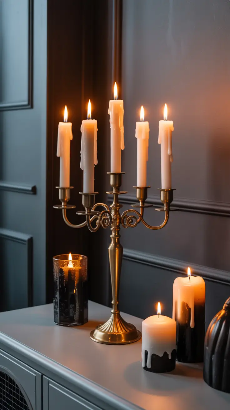 Candelabra with Drippy Candles