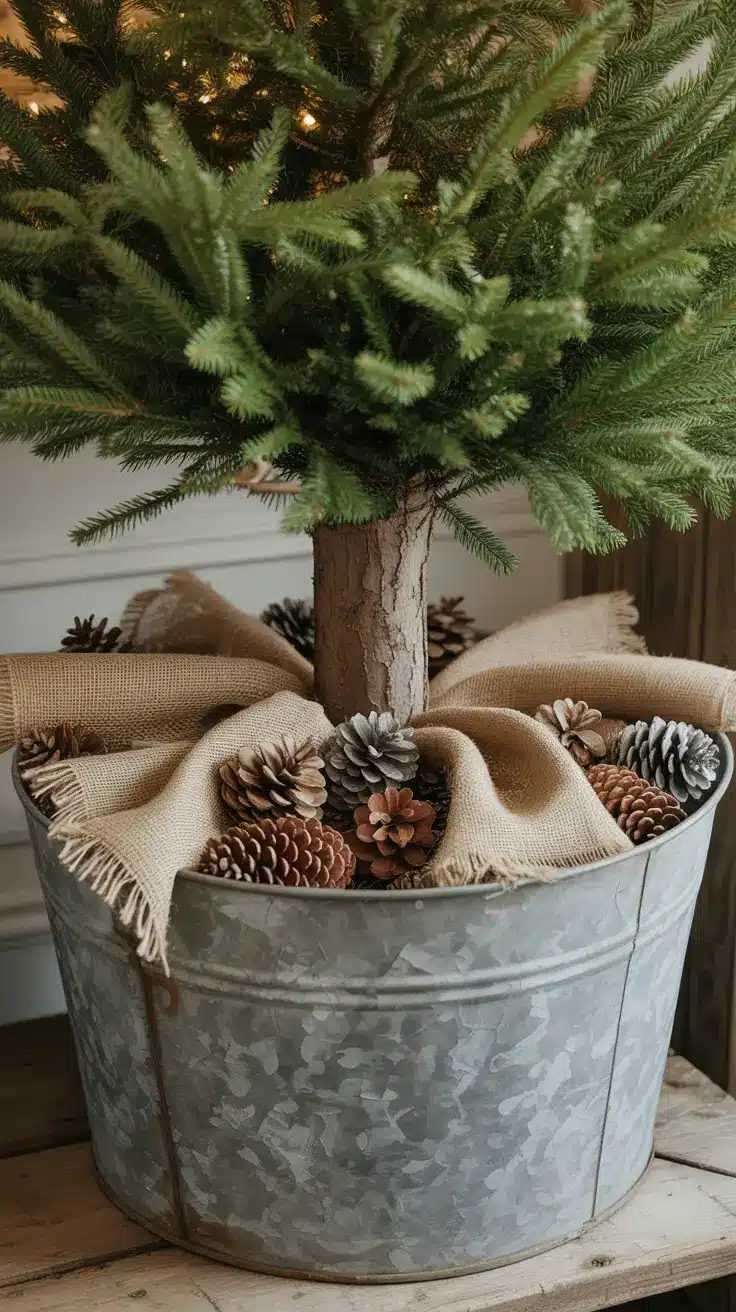 Galvanized Bucket Tree