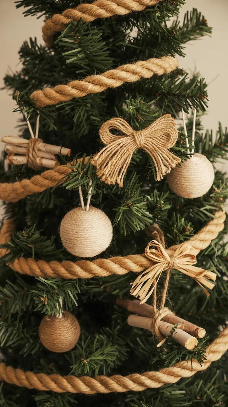 Jute and Twine Wrapped Tree