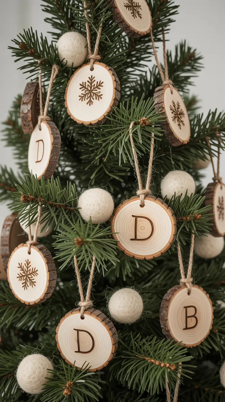Wood Slice Ornament Tree