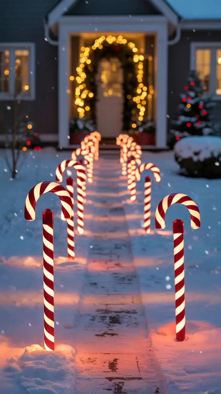 Sweeten Your Walkway with Candy Cane Stakes