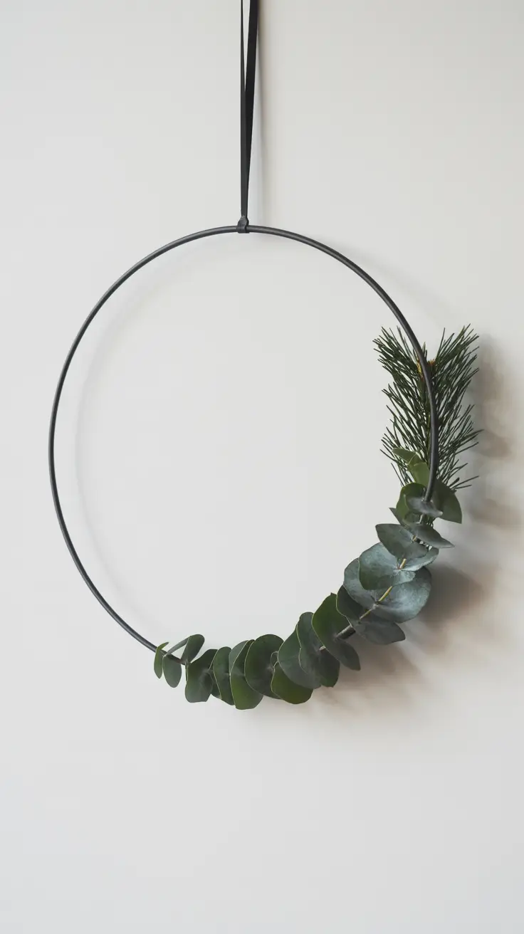 Elegance of the Minimalist Hoop Wreath