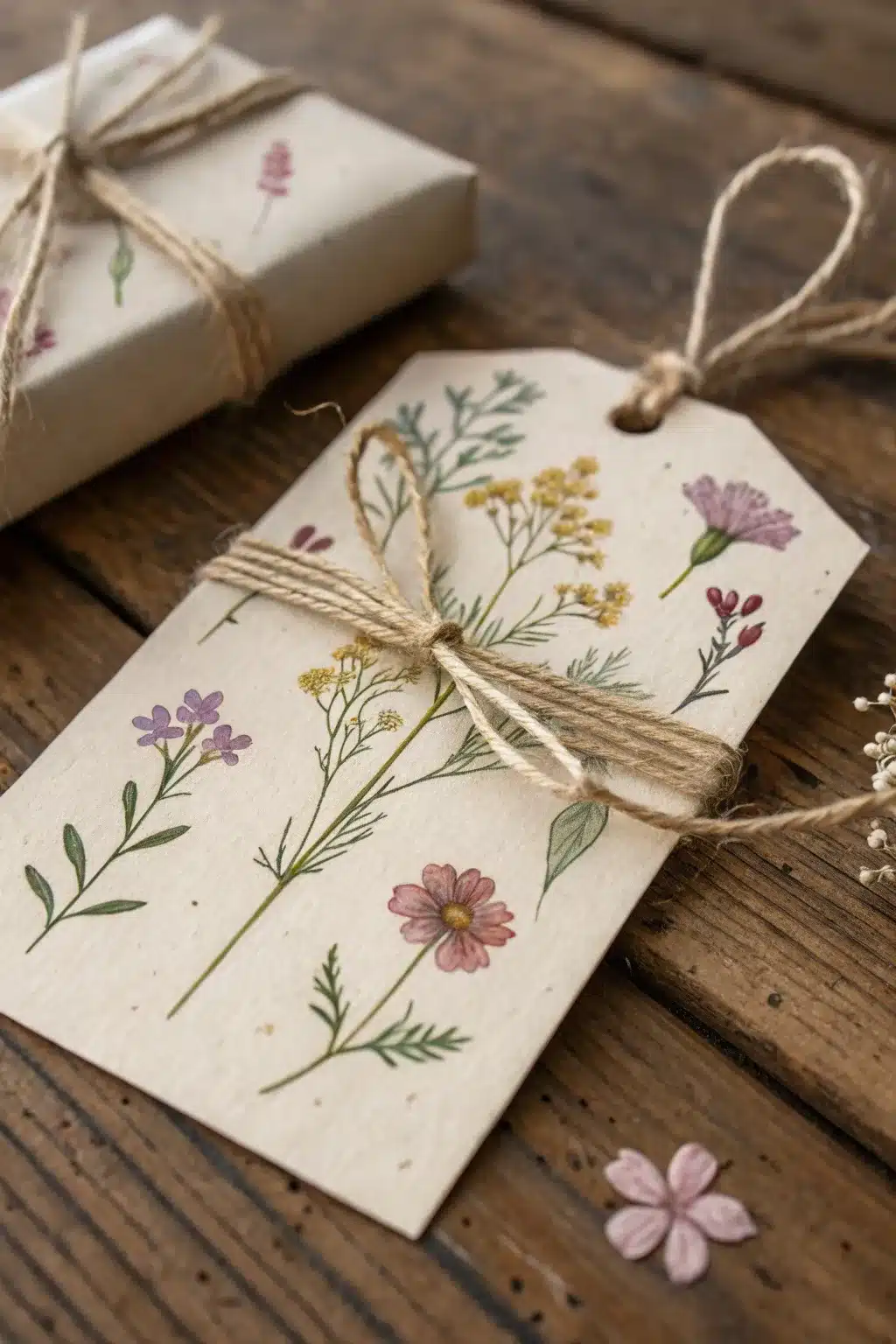 Pressed Flower Tags